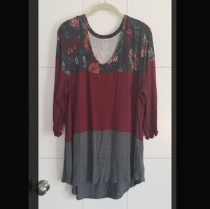 Maurices Block 3/4 Sleeve Top